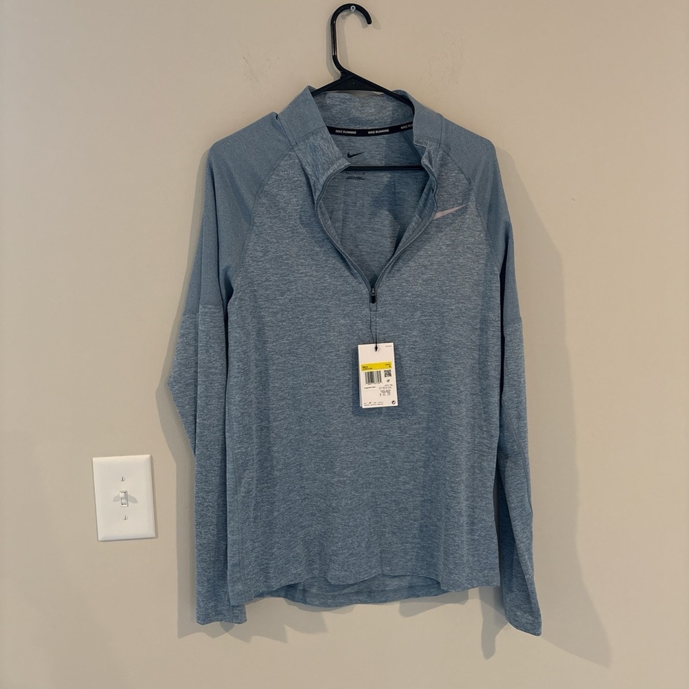 Nike Gray Zippered Polo Sweatshirt